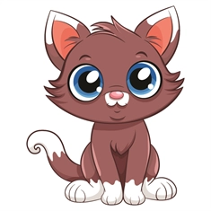 Cat Lovers Theme Purple Cat Transparent Sticker
